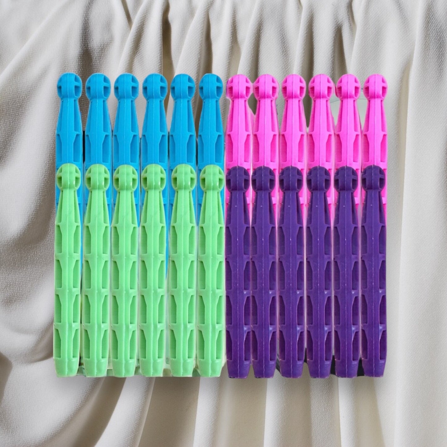 Dolly Clothes Pegs Multicoloured Plastic Pegs Pack of 48 – Strong Grip Laundry