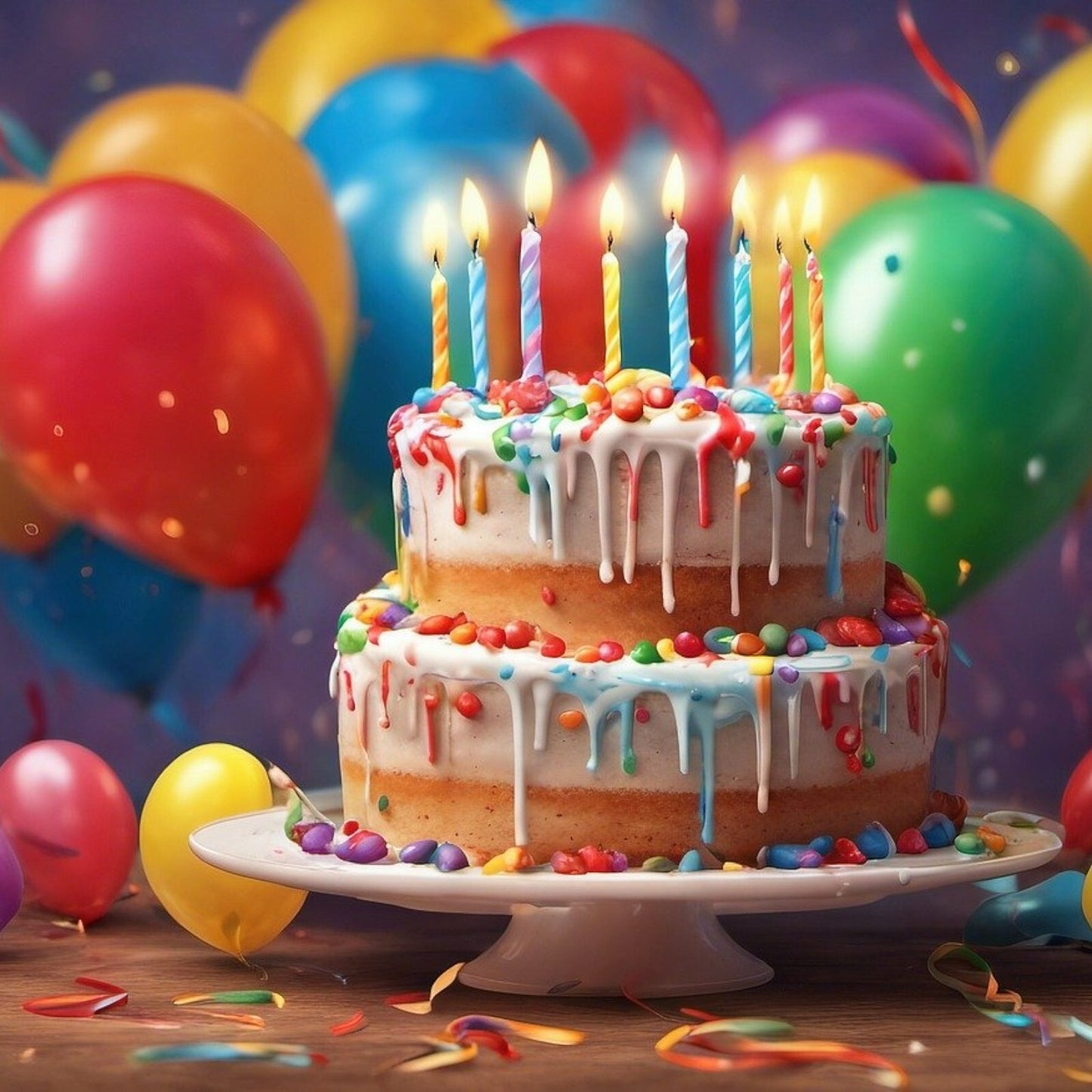 BIRTHDAY CANDLES & HOLDERS Cake Cupcake Toppers Party Decoration Striped