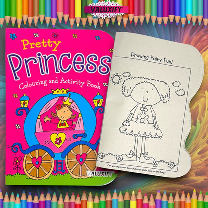 2| Kids Colouring Books | Dinosaur & Princess | Activity for Boy Girl Art Travel