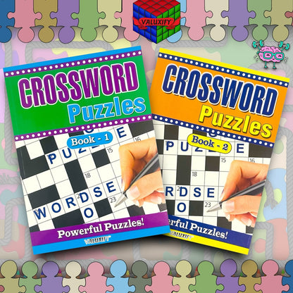 2 | Crossword Puzzles A4 Large Print Puzzle Book Trivia Fun Adult Children Brain
