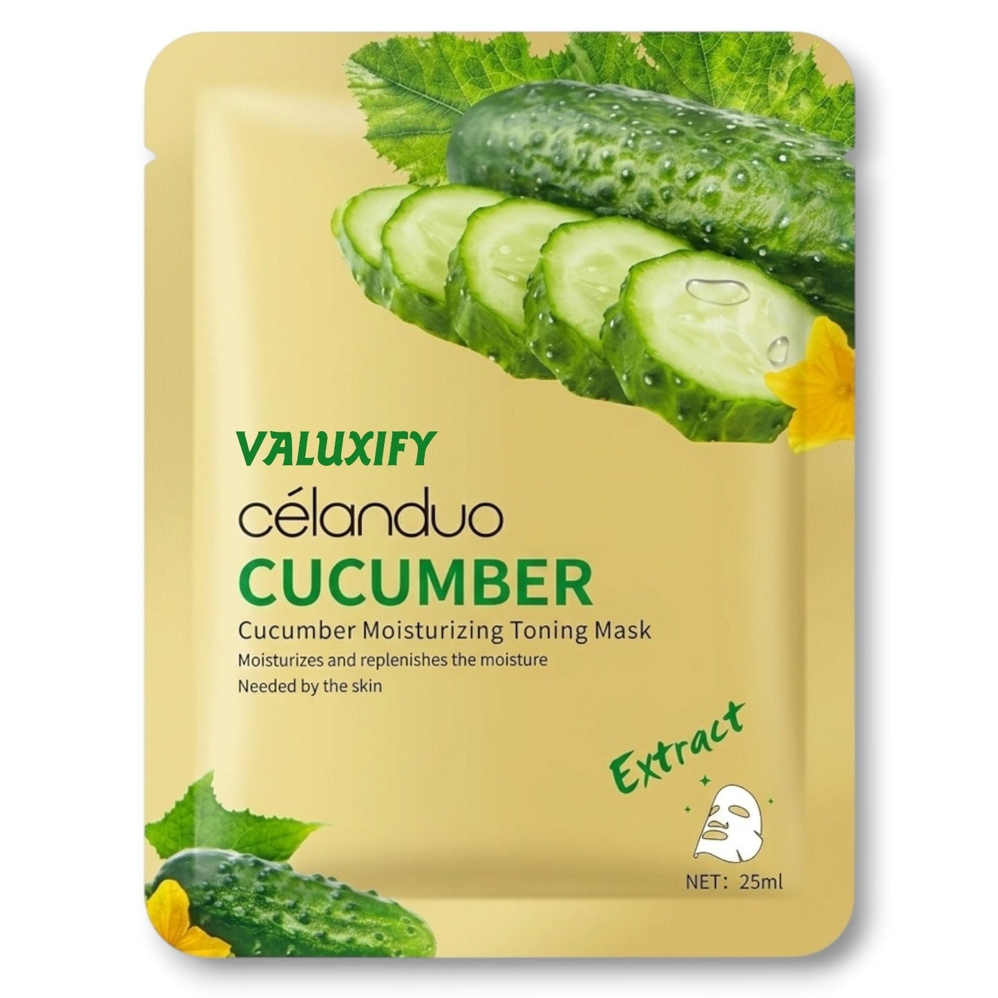 Face Sheet Masks Pack Of 6 Hydrating Moisturising Skin Care Rose Cucumber