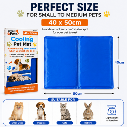 2x Pets Self Cooling Mat Bed Pet Dog Cat Heat Relief Non-Toxic Summer Bed Small