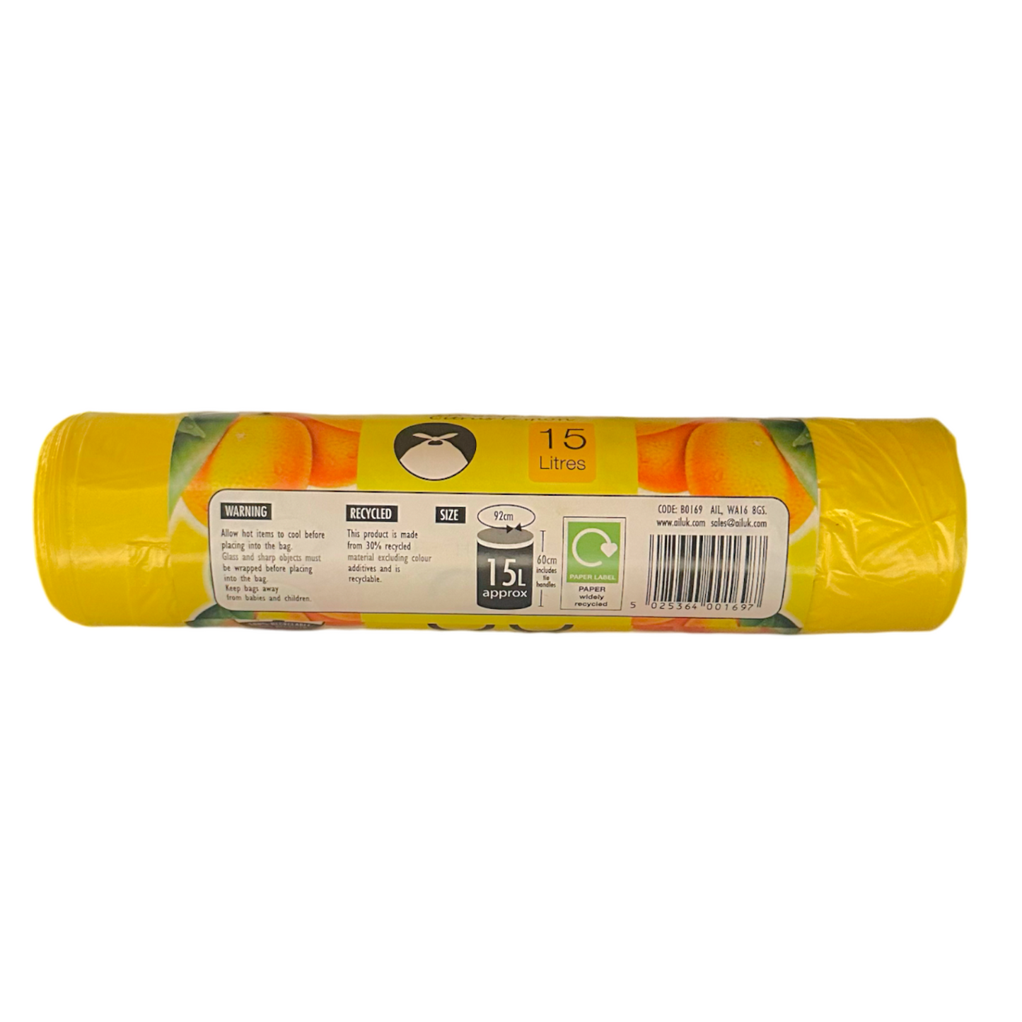 90 Bin Liners 15ltr Pedal Fresh Linen Odor Neutralising Extra Strong Tie Handle