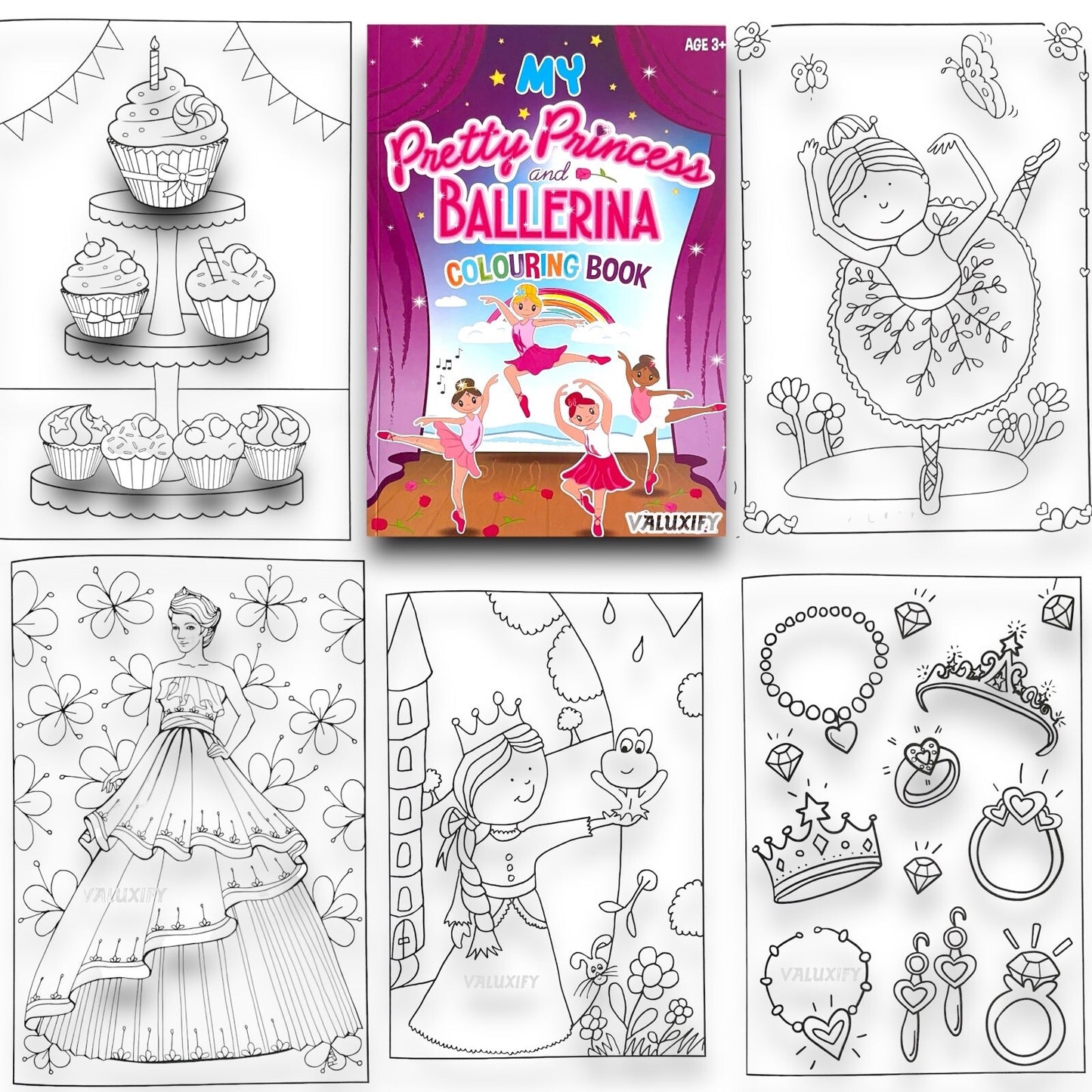 GIRLS KIDS COLOURING BOOK | MY PRETTY PRINCESS & BALLERINA| 40 PAGES | A4