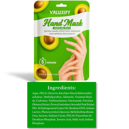 3x Avocado Moisturising Repair  Hand Mask Gloves