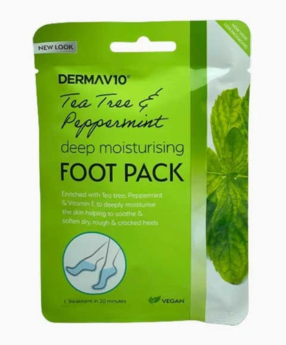 Tea Tree Peppermint Derma Foot Sock Mask Deep Moisturising Foot Mask Vegan