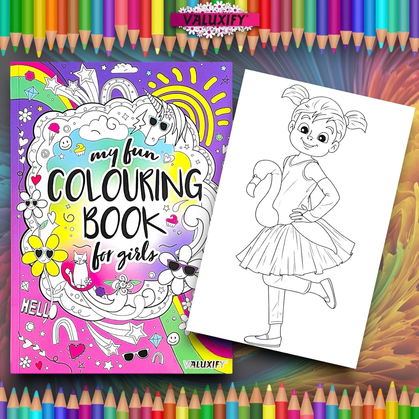 2 | KIDS CHILDREN | COLOURING BOOKS | A4 | COLOUR FUN ACTIVITY DRAWING