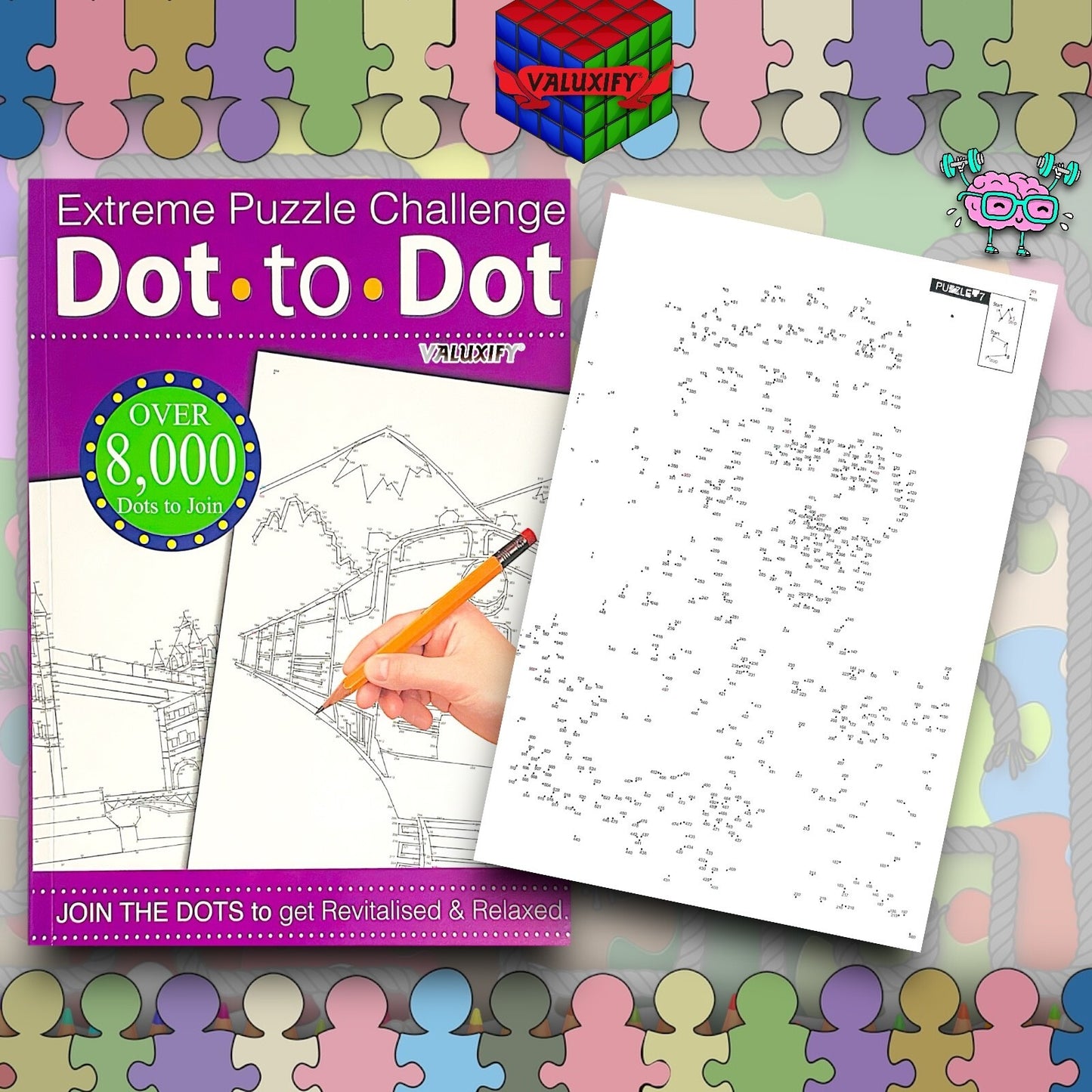 EXTREME DOT TO DOT PUZZLES BOOKS for adults CHALLENGING PUZZLES books Dot to Dot
