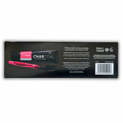 Charcoal Activated Carbon Toothpaste  Cleansing Whitening Free Toothbrush-6 Pack