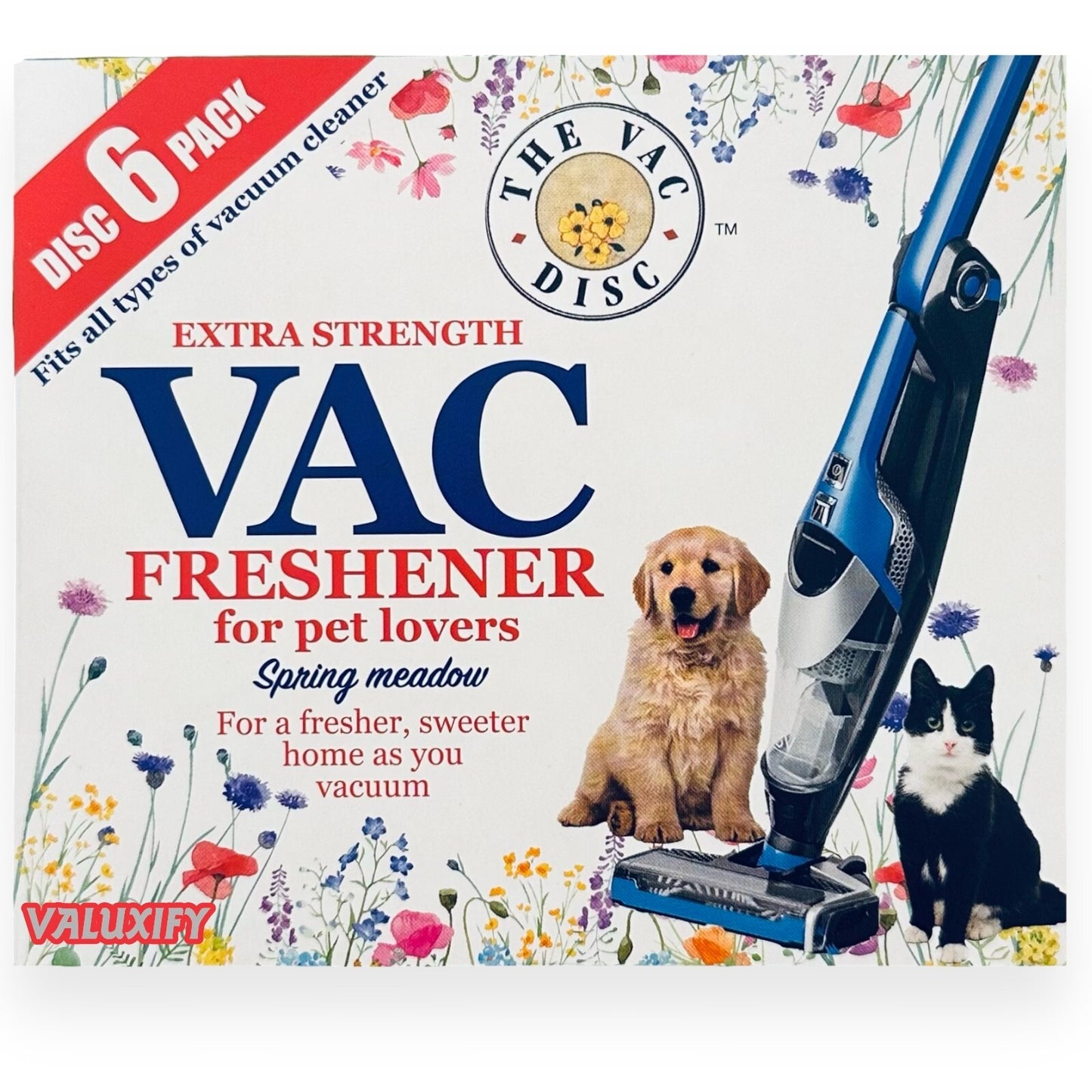 Vacuum Freshener Discs Air Cleaner Summer Meadow Scented Pet Vac 6 Disc