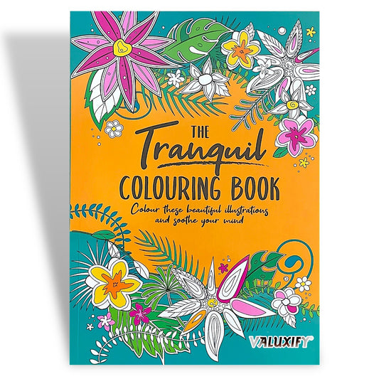 THE TRANQUIL ADULT COLOURING BOOK ANTI STRESS COLOUR THERAPY MIND RELAX A4