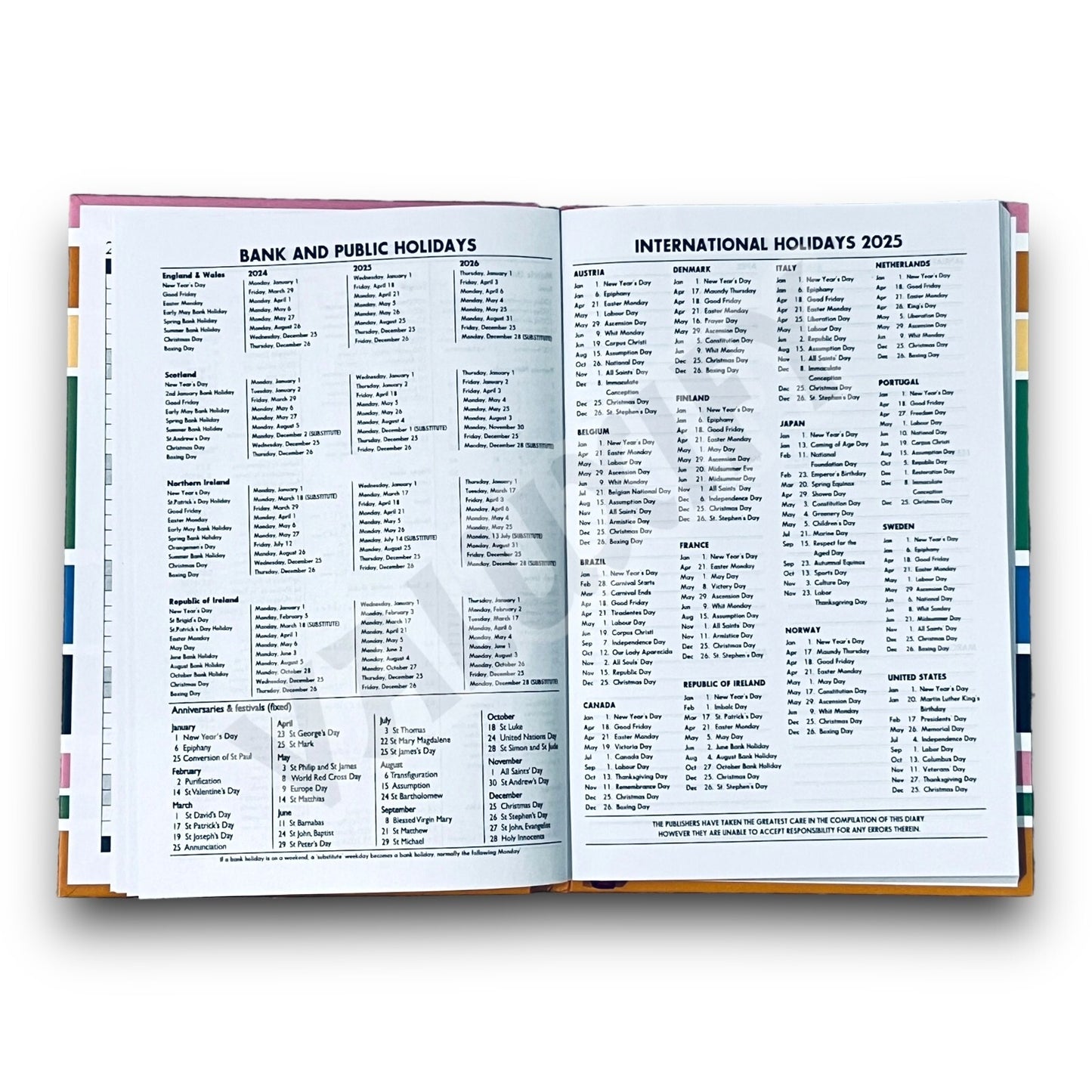 2025 A5 Week To View Diary