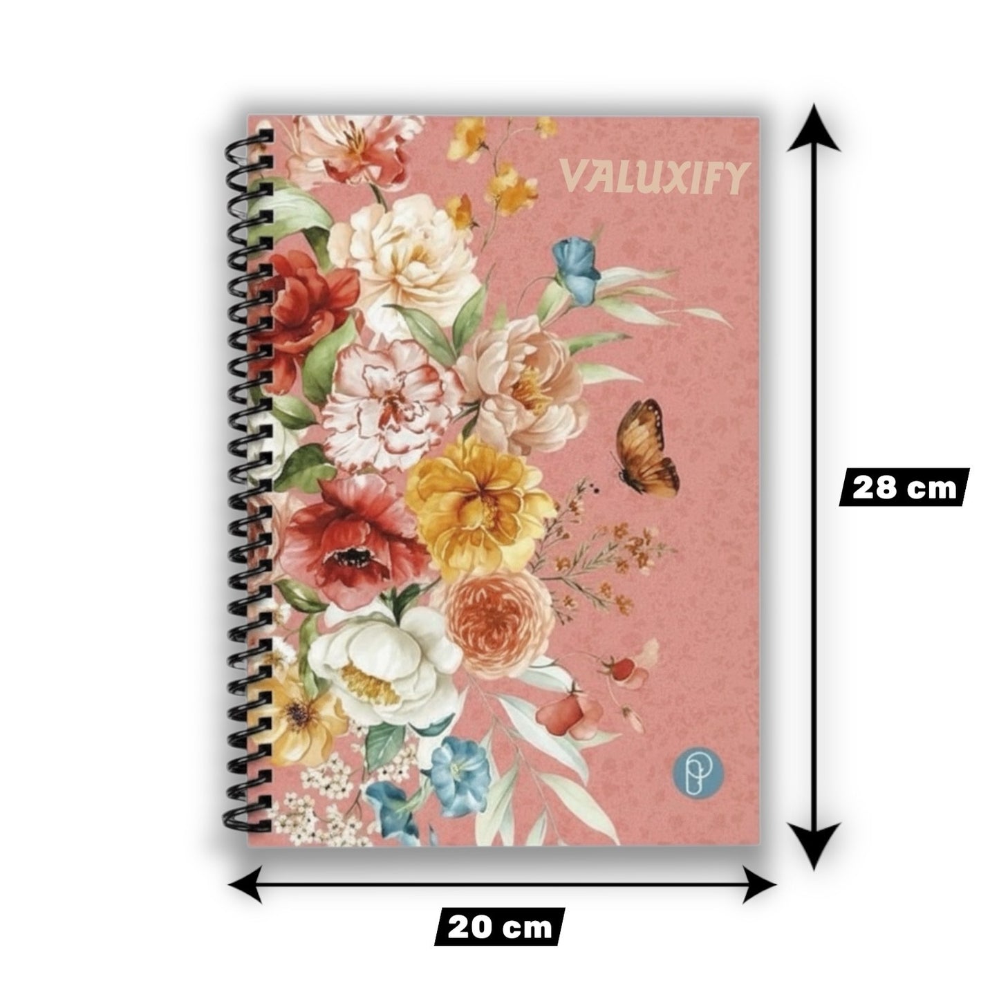 Spiral Notebook Lined Writing Pad 72 Pages Polypropylene Cover School 20x28cm