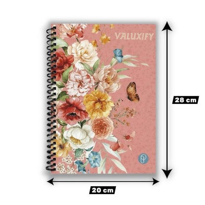 Spiral Notebook Lined Writing Pad 72 Pages Polypropylene Cover School 20x28cm