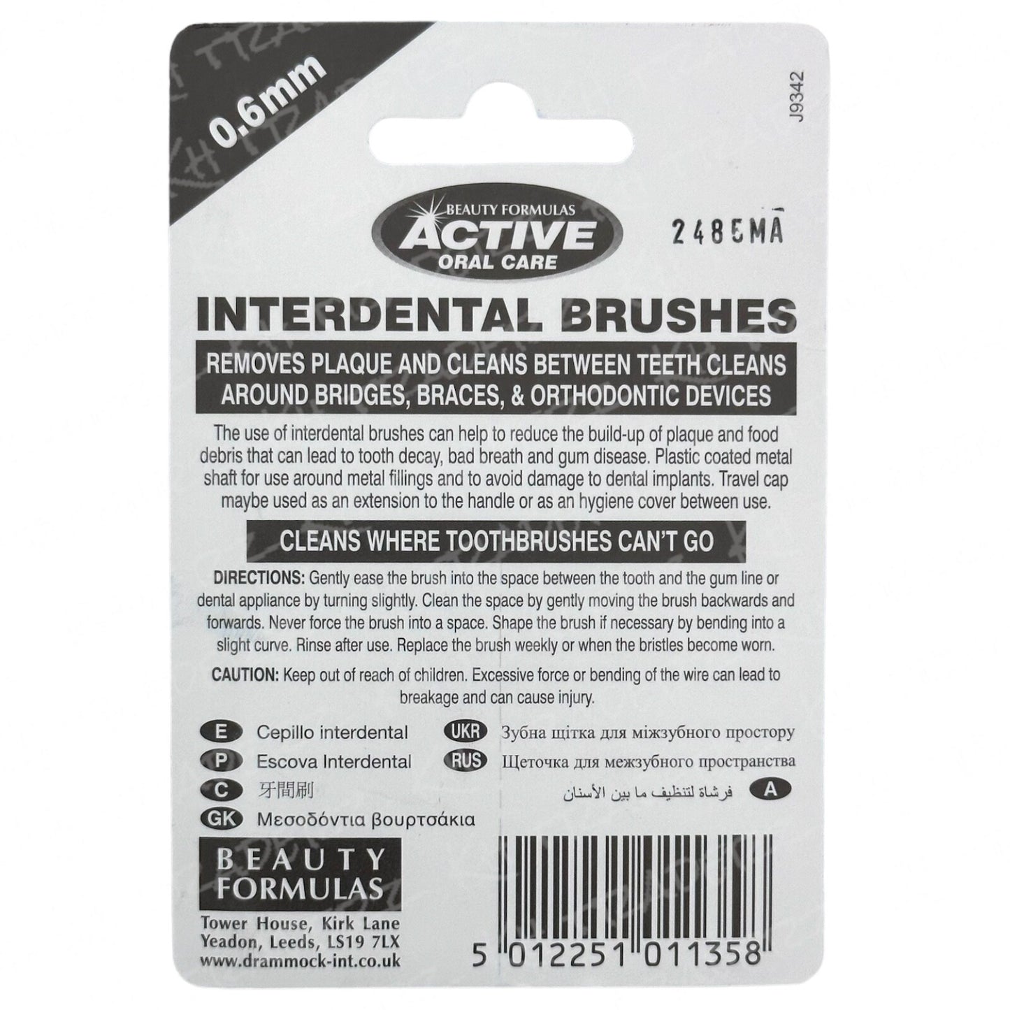 Interdental Dental Brushes Teeth Tooth Oral Care Clean Brush Blue & Orange
