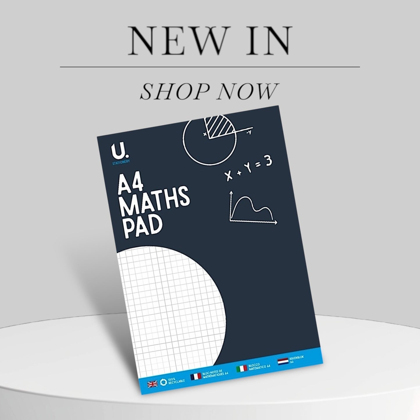 A4 Maths Pad 70 Pages 70gsm Graph Paper School College Notebook 1 2 3 6 Pack