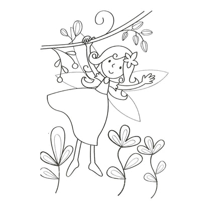 Kids Colouring Book Enchanted Garden Children Fun Activity Book Art Craft A4