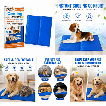 2x Pets Self Cooling Mat Bed Pet Dog Cat Heat Relief Non-Toxic Summer Bed Small
