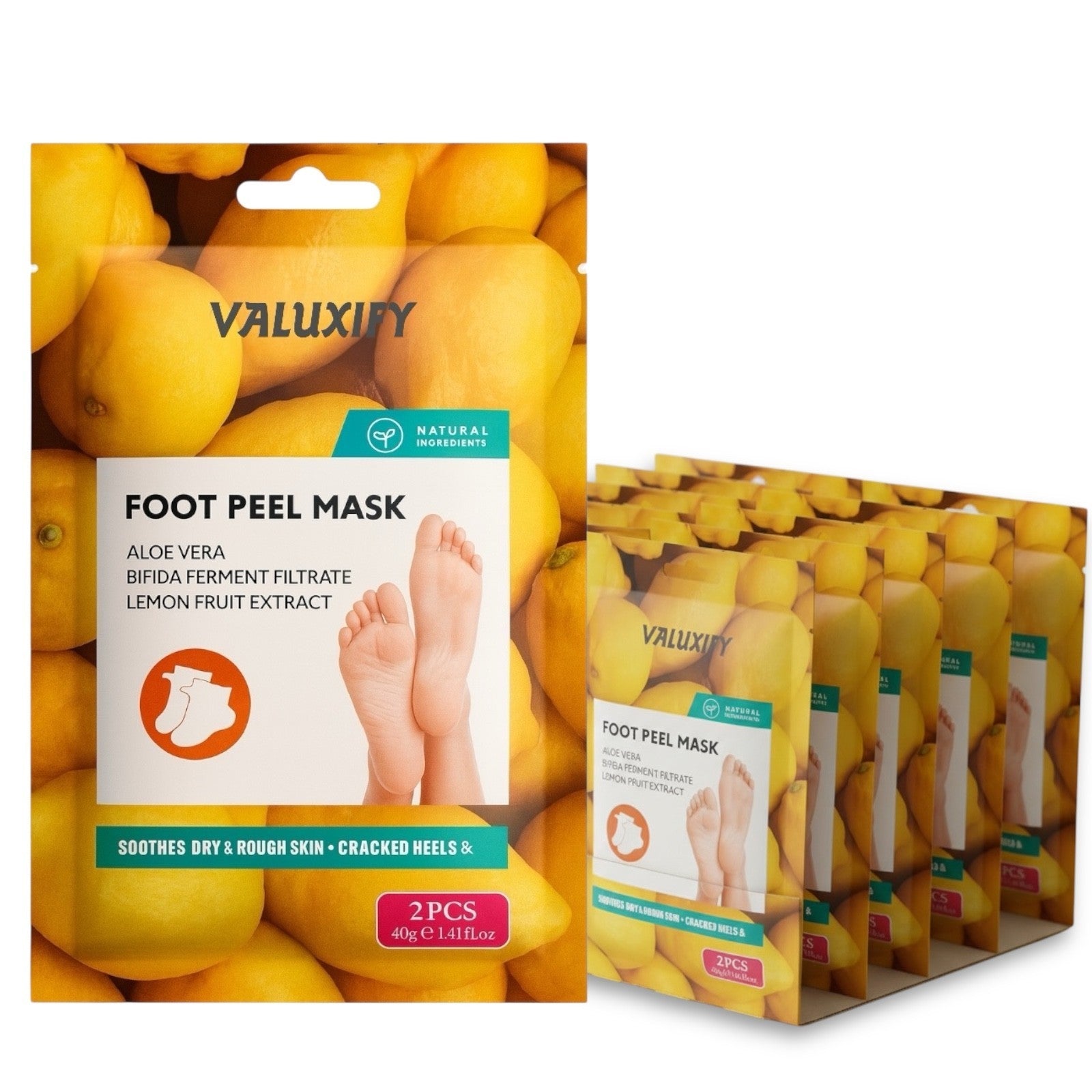 lemon foot peel socks pack of 12 intensive exfoliating foot mask soft fresh feet
