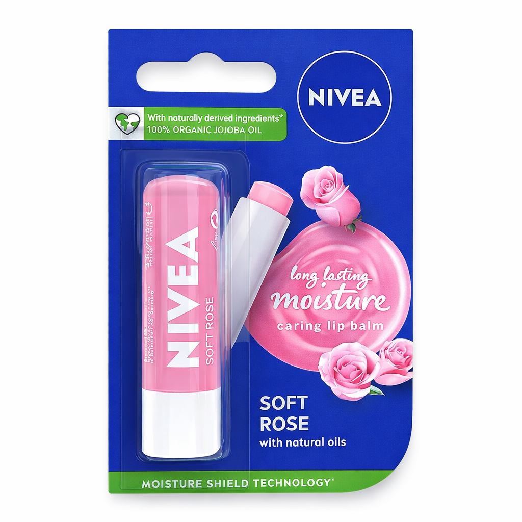 Nivea Lip Care Balms Soft Rose-4.8g - Providing Long-Lasting Hydration