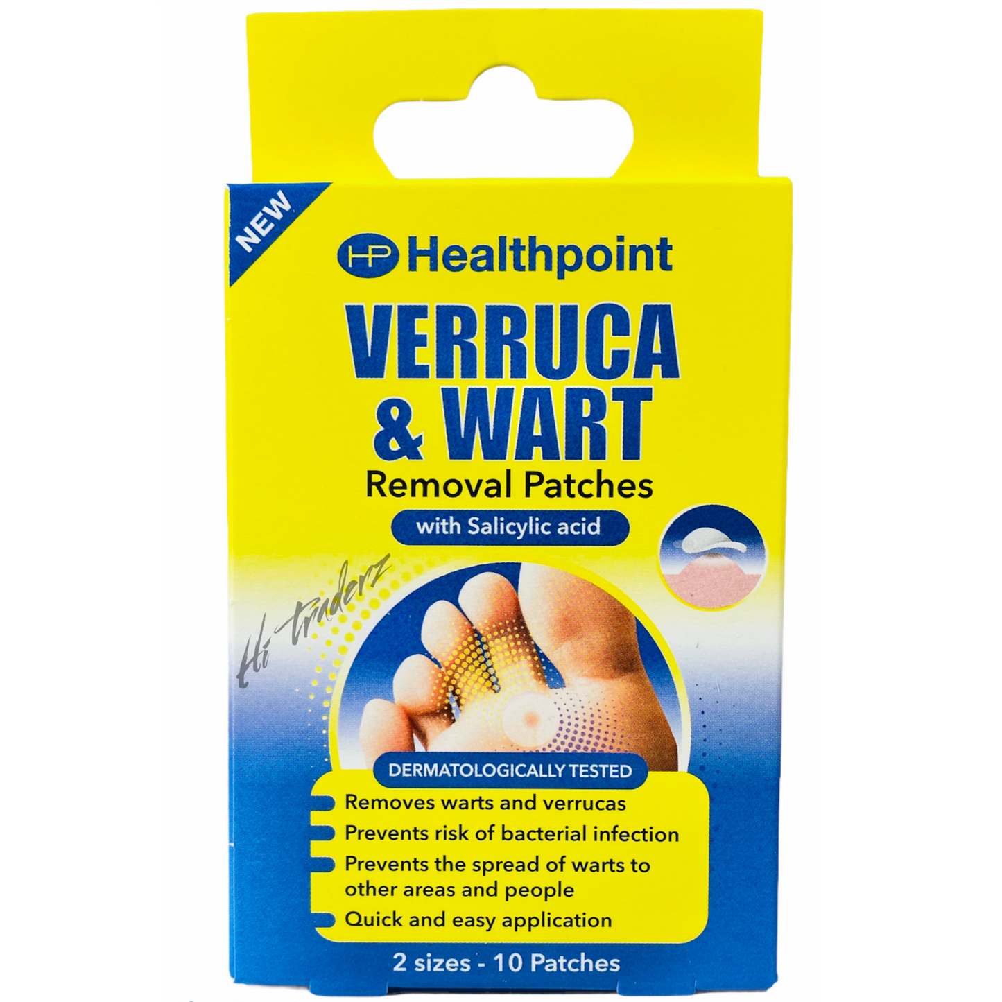 Verruca Wart Remover Patches Salicylic Acid 30 Pads (3 × 10) 2 Sizes Fast Relief