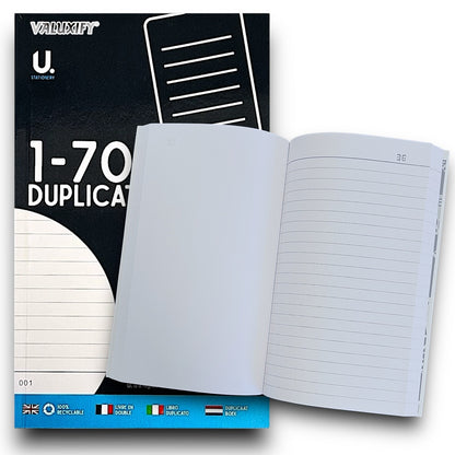 Duplicate Book 1-70  Invoice Pad Numbered Page Copy Receipt Office Single Book