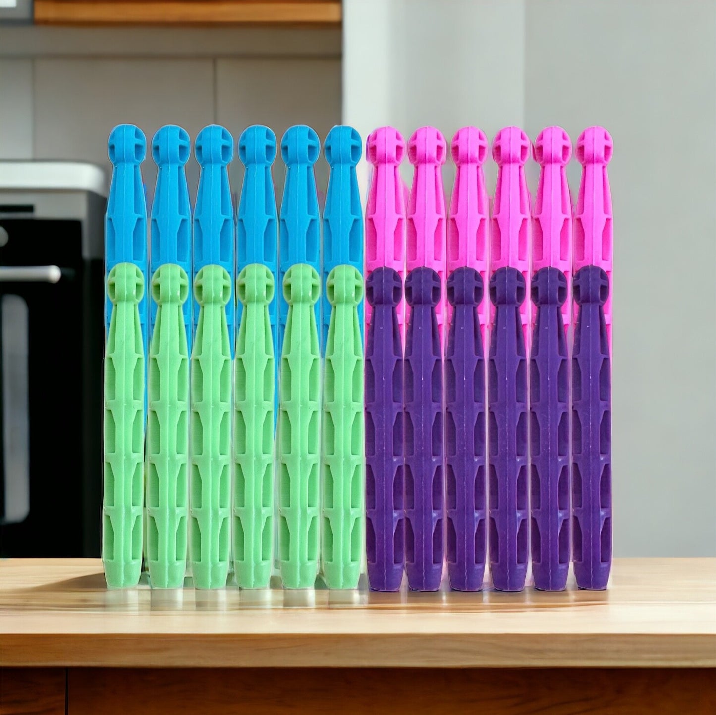 Dolly Clothes Pegs Multicoloured Plastic Pegs Pack of 48 – Strong Grip Laundry