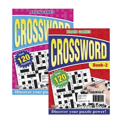 2 | Crossword Puzzles A4 Large Print Puzzle Book Trivia Fun Adult Children Brain