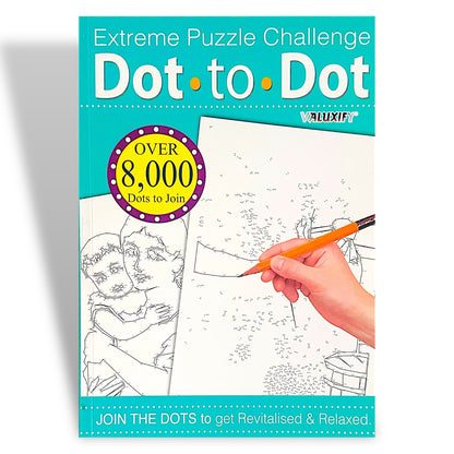 EXTREME DOT TO DOT PUZZLES BOOKS for adults CHALLENGING PUZZLES book Dot to Dot