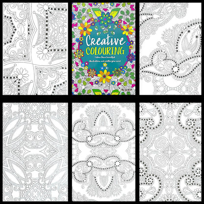 2 Adult Colouring Books Love & Creative Anti Stress Colour Therapy Mind Relax A4