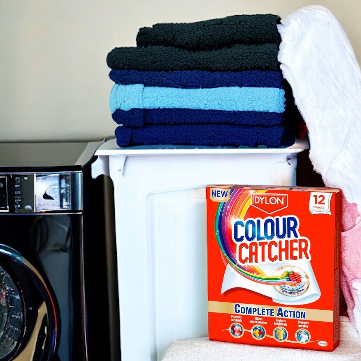 Colour Catcher Complete Action 12 Laundry Sheets Helps Prevent Colour Run
