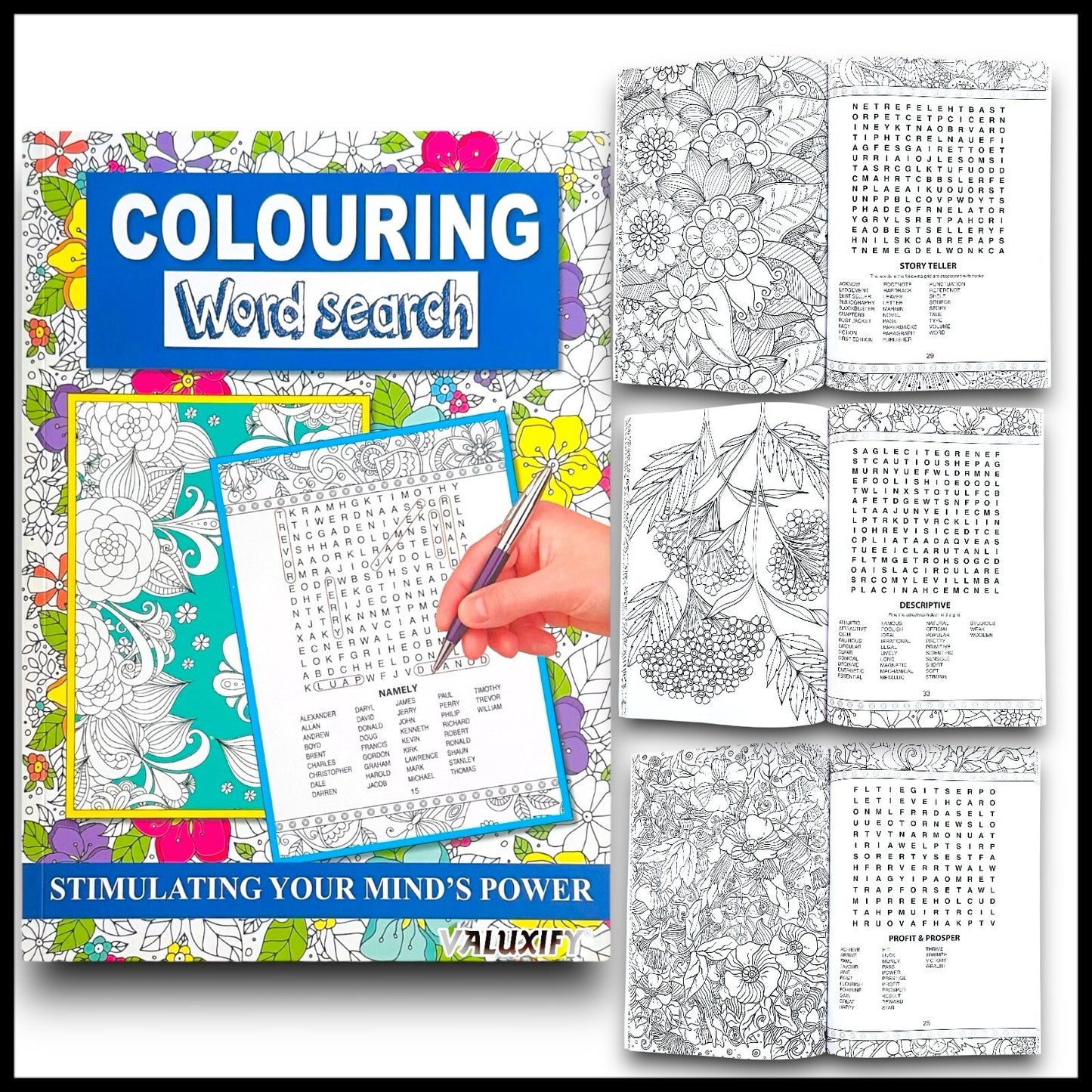 Adult & Teen Advanced Colouring Books – Stress Relief Art Therapy Patterns