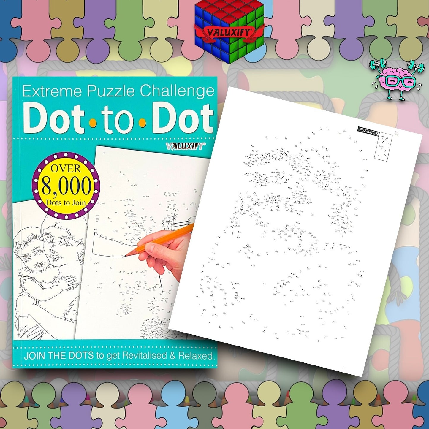 EXTREME DOT TO DOT PUZZLES BOOKS for adults CHALLENGING PUZZLES books Dot to Dot
