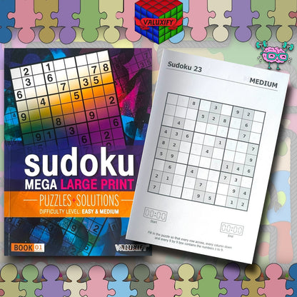 2 Mega Large Sudoku Puzzles Books
