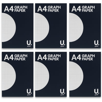 A4 Graph Paper Pad 70 Pages Maths Grid Notebook School College Pack 1 2 3 6
