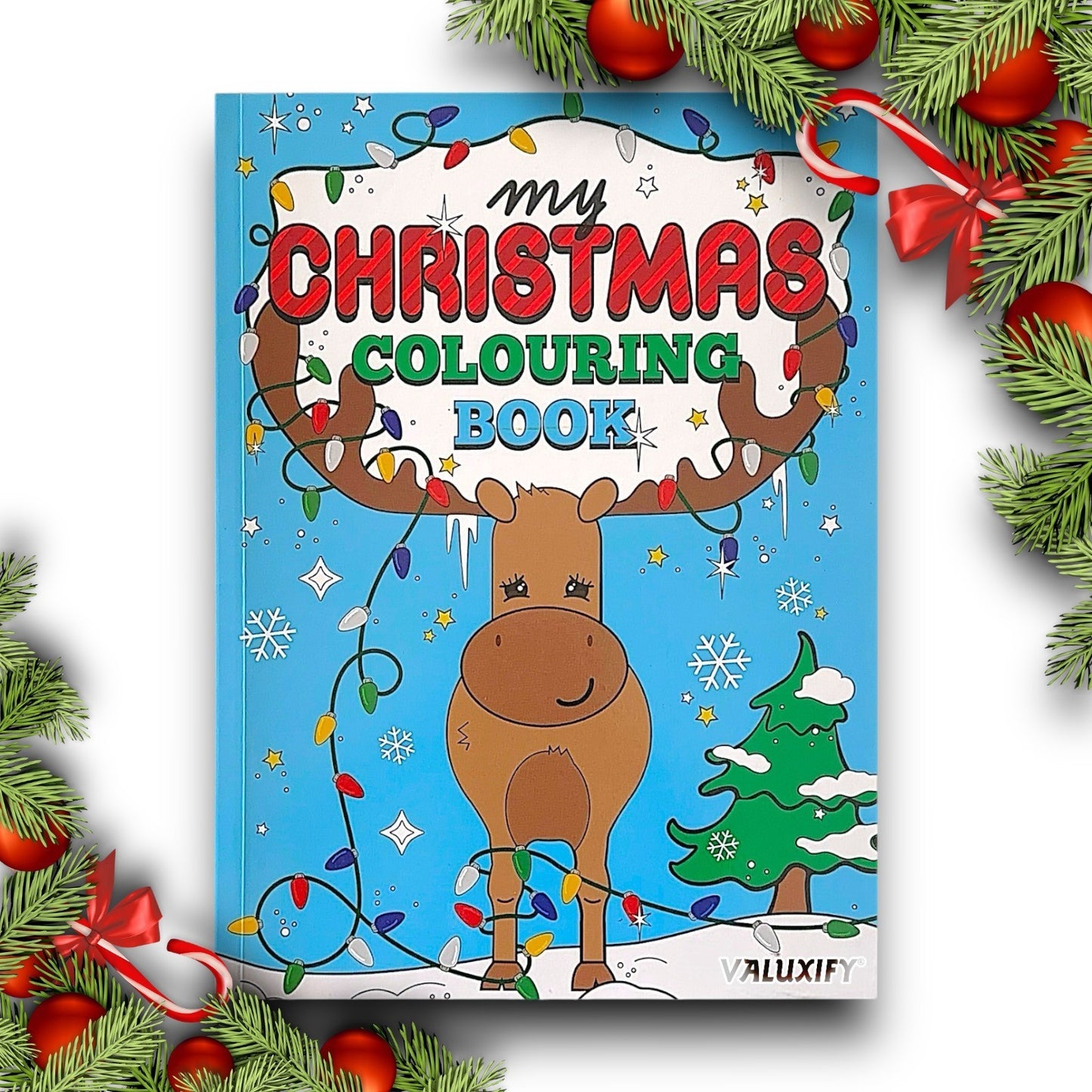 Christmas Colouring Book Kids Children Books Activity Sticker Woobly Eyes