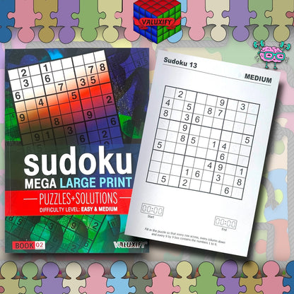 2 Mega Large Sudoku Puzzles Books