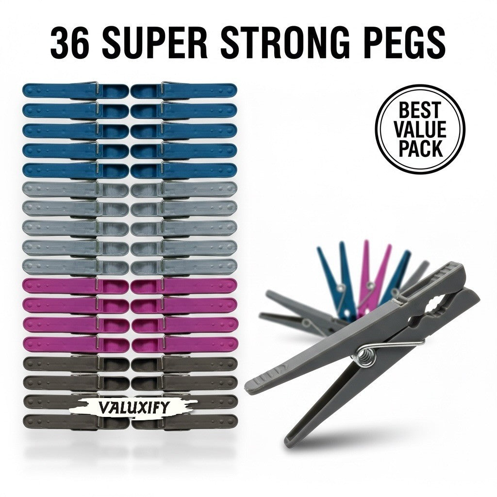 36 72 108 216 Super Strong Clothes Pegs Metal Spring Heavy Duty Washing Line Peg