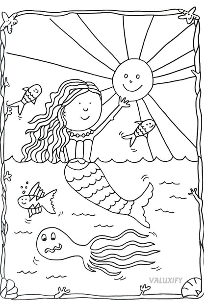 Kids Colouring Book | My Magical Mermaid | Colour Books Kid A4 |40 Pages
