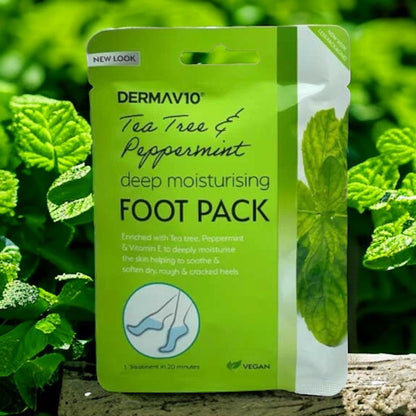 Tea Tree Peppermint Derma Foot Sock Mask Deep Moisturising Foot Mask Vegan