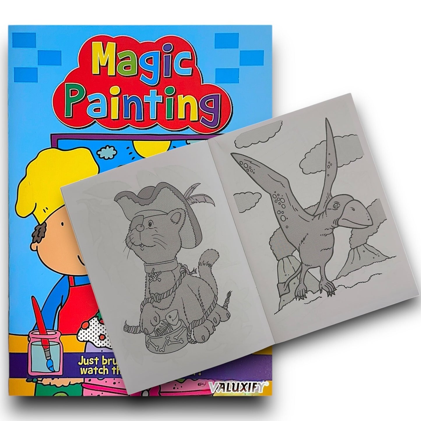 2 | Kids Magic Painting Colouring Books - Just Use Water | A4 Size