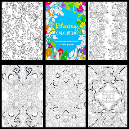 10x ADULT ANTI-STRESS COLOURING BOOK MIND RELAXING BOOKS Colour Therapy Bulk Buy