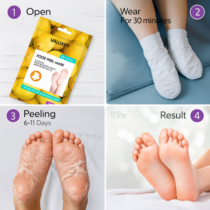 3 Lemon Exfoliating Foot Peel Masks