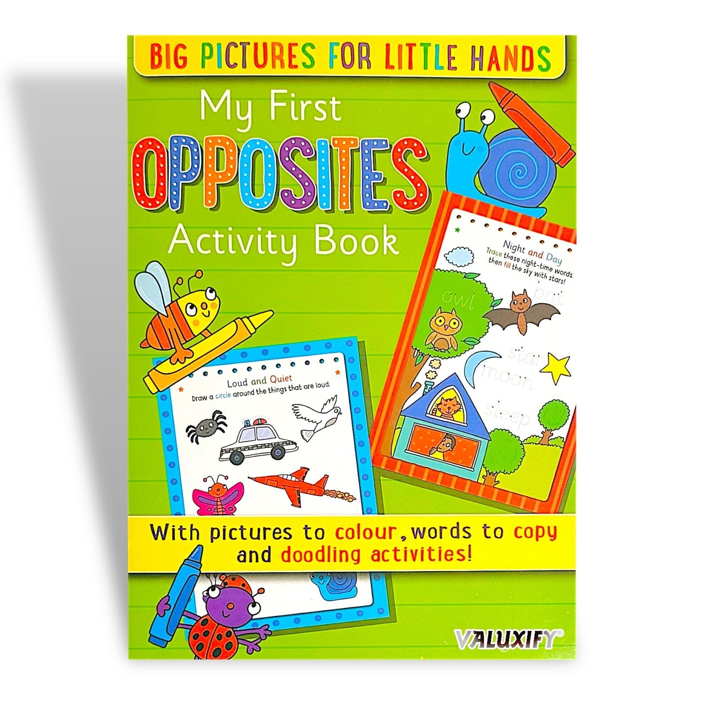 6X KIDS ACTIVITY FIRST LEARNING BOOKS WORDS OPPOSITES ANIMALS ABC 123 SHAPES