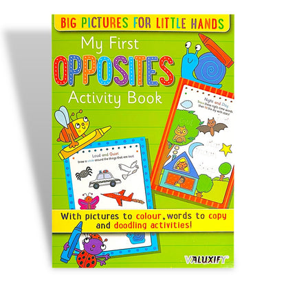 6X KIDS ACTIVITY FIRST LEARNING BOOKS WORDS OPPOSITES ANIMALS ABC 123 SHAPES