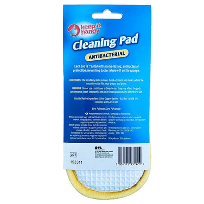 CLEANING PAD DUAL SIDED ANTIBACTERIAL SPONGE MICROFIBRE & SCRUBBER LONG LASTING