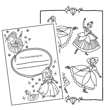 GIRLS KIDS COLOURING BOOK | MY PRETTY PRINCESS & BALLERINA| 40 PAGES | A4