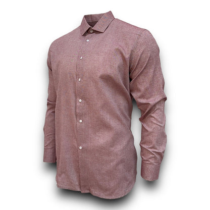 Mens Shirt Long Sleeve Solid Modern Slim Fit Smart  Casual Formal Work Shirts