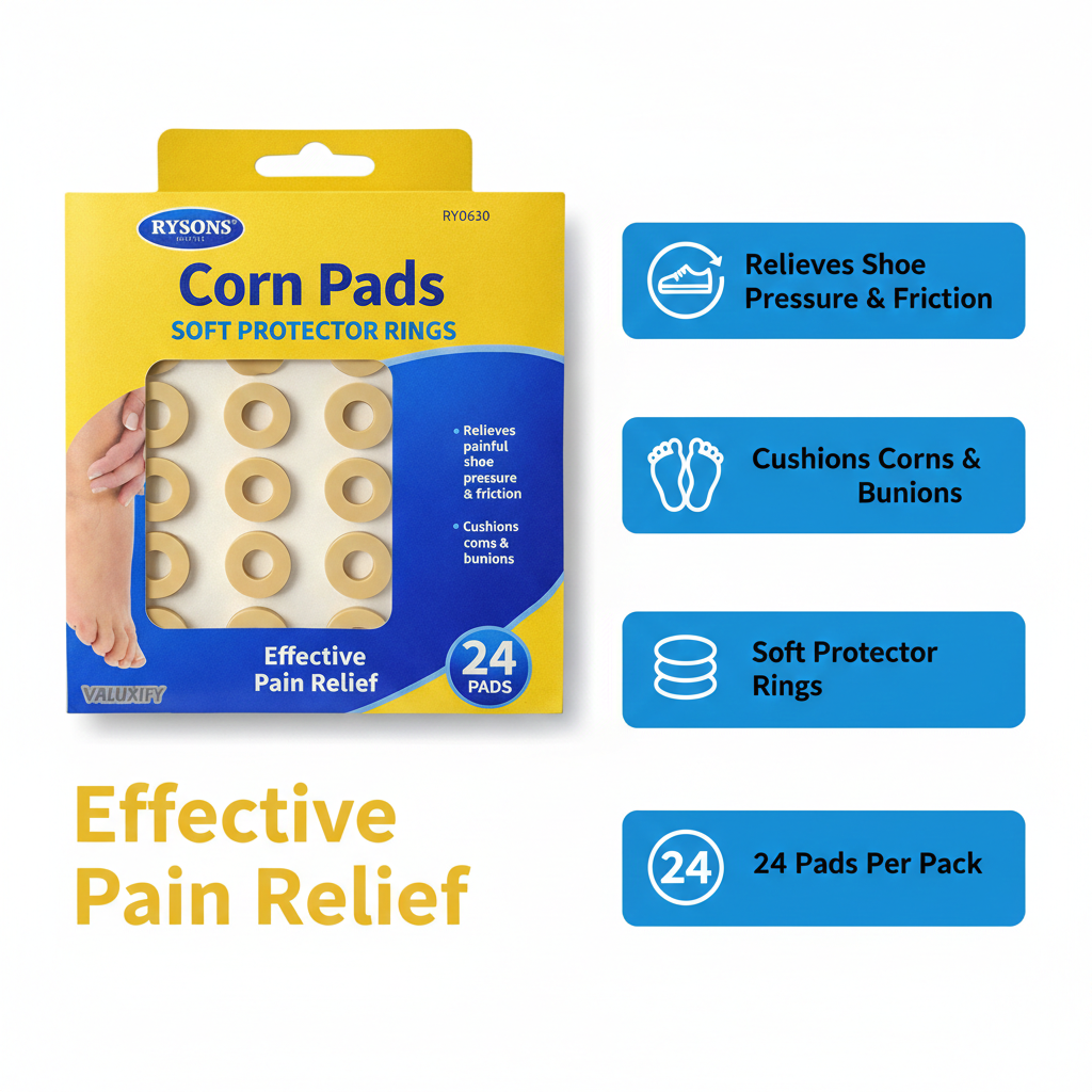 Corn Pads Foam Cushions Adhesive Rings Pain Relief Protective Foot Plasters Bulk