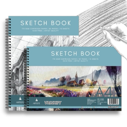 2  A4 Artist Sketch Book Spiral Artist Drawing Doodling Sketching Book Art Craft